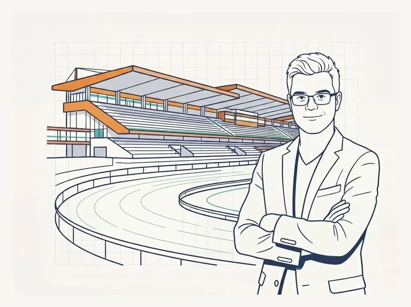 Line-art illustration of an iconic Arlington Heights landmark